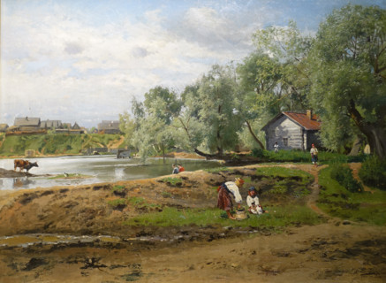Makovsky Vladimir Egorovich (1846-1920). Village. Oryol province. 1880-1888.