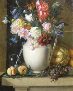 Khrutsky Ivan Fomich ( Jan Chrucki) (1810?-1885). Still life with a bouquet