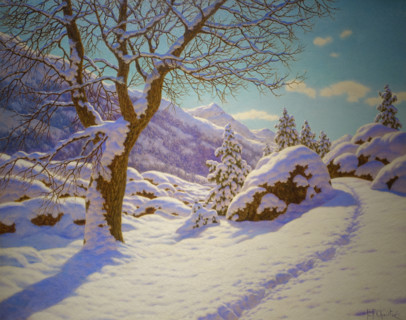 Snowy Peaks. Davos. Switzerland. 1930s. Ivan Fedorovich Shultze (1874-1939).