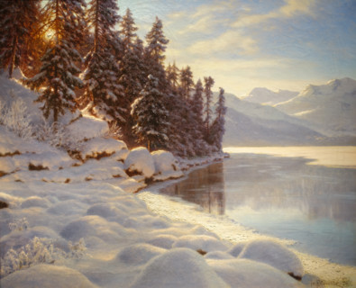 Winter in Engadine. Switzerland. 1920. Ivan Fedorovich Shultze (1874-1939).
