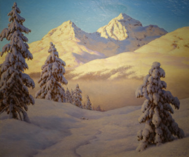 Winter Morning. St. Moritz. 1927-1930. Ivan Fedorovich Shultze (1874-1939).