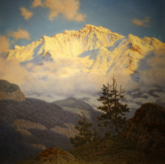 Snowy peaks. 1930s. Ivan Fedorovich Shultze (1874-1939).