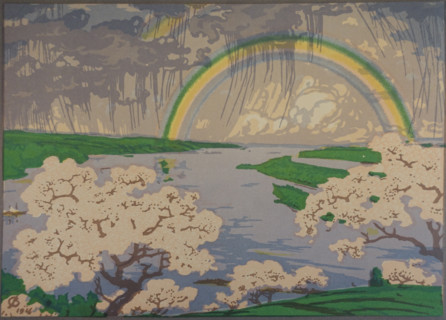 Spring. Vadim Falileev (1879-1950). Early 20th century. Color lithography.