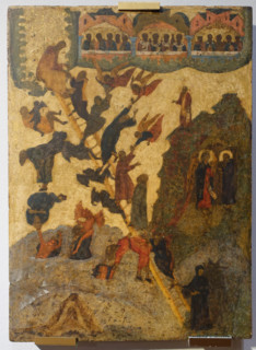 Icon of the Ladder Vision (The Vision of the Ladder). 18th century. Wood