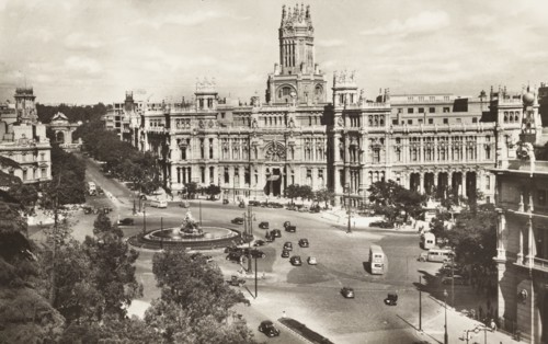 Madrid, historical view Cibeles Palace Madrid, Spain