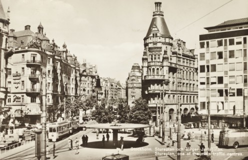 Stockholm. Stureplan, one of the main traffic centres