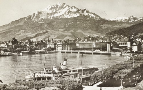 Lucerne, view of the Mount Pilatus, Switzerland