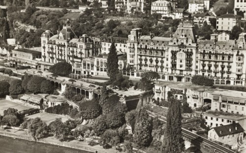 View of Grand Hotel in Montreaux