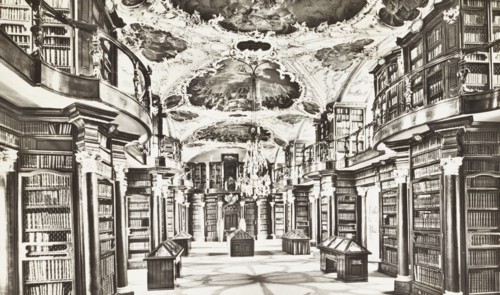 Library of the Abbey of Sant Gallen, Stiftsbibliothek Sant Gallen, Switzerland