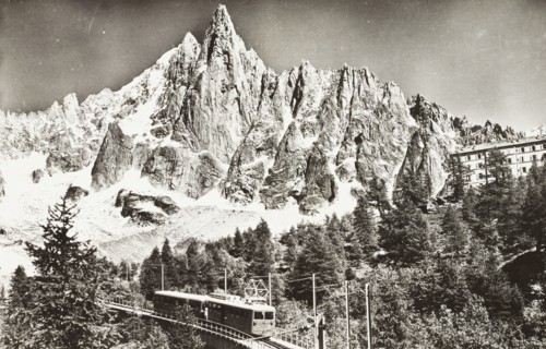 Chamonix, Viaduc du Montevers et l'Aigulle du Dru