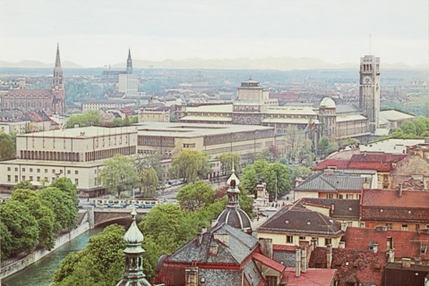 Germany, Munich, Deutsches Museum and Bavarian Alps