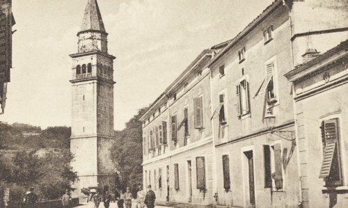 Croatia, Pisino, Pazin, view of Giuseppe Verdi street