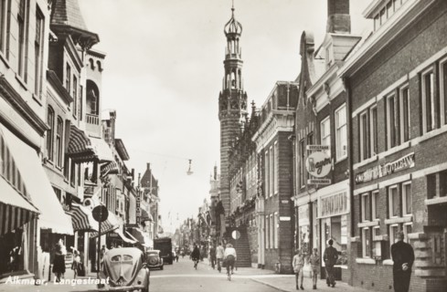 Langestraat, main street in Alkmaar, the Netherlands