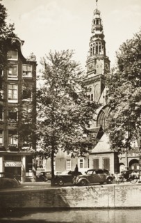 Amsterdam, view of Oude Kerk, Old Church, The Netherlands
