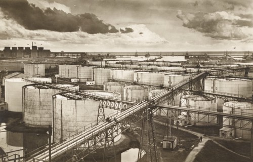 Romania, Constance, View of the Port with Oil Storage Tank