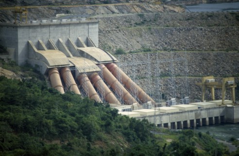 GHANA, Ajena, Akosombo dam on the River Volta completed in 1965