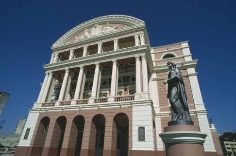 BRAZIL, Amazon, Manaus, The Opera House facade