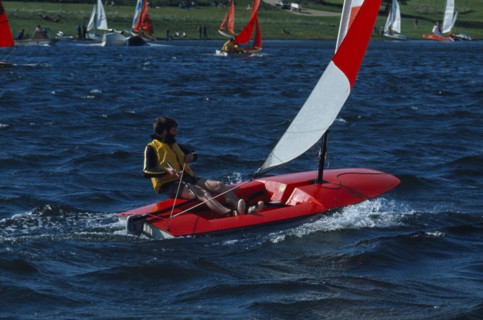 10017222 SPORT  Water Sport Sailing Sailing dingy on Rutland water  Leicestershire  England