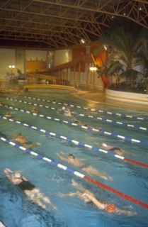 SPORT, Water, Swimming, Swim instructor during training session