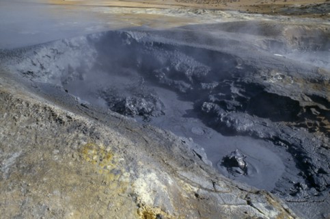 ICELAND, Lake Myvatn, "Namafjall, sulphur pool."