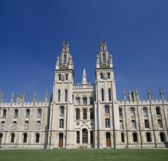 ENGLAND, Oxfordshire, Oxford, All Souls College with view of the Rear Quadrangle exterior.