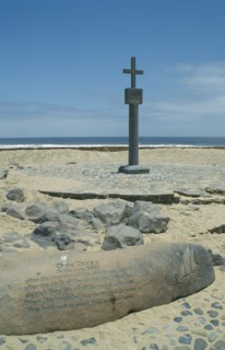 NAMIBIA, Cape Cross, Site of the first Portugese landing on the Namibian Coast in 1485 with