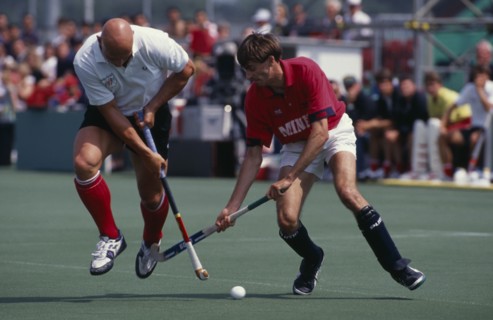 10037110 SPORT Ball Games Mens Hockey Great Britain v Germany match in Milton Keynes 1992.