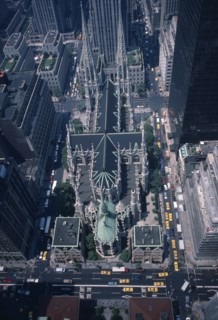 USA, New York , Manhattan, Aerial view of St Patricks Cathedral