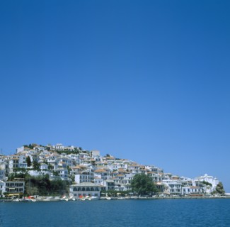 GREECE, Northern Sporades, Skopelos, View Across to Town