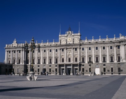 SPAIN, Madrid State, Madrid, Royal Palace . Frontage view