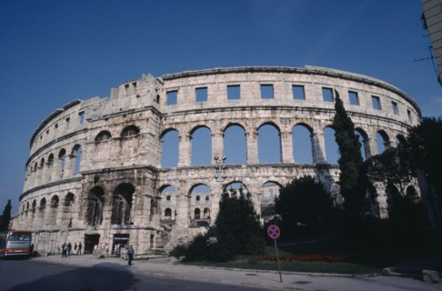 CROATIA, Pula, The Roman amphitheatre exterior