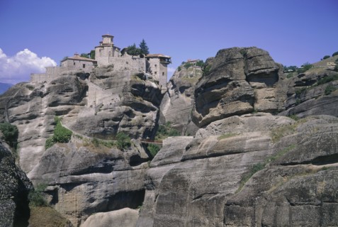 GREECE, Central, Thessalia, Meteora Monastries on the top of the cliffs