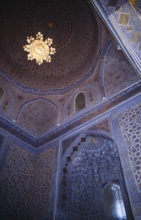 UZBEKISTAN , Samarkand, "Interior dome and walls of the Gur Emir monument, built by Tamerlan as a