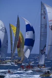 10101173 AUSTRALIA  Western Australia Fremantle Perth Sail boats at sea in the Whitbread boat race