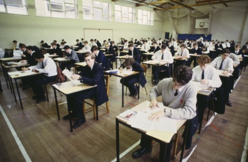 EDUCATION , Secondary, Exams, Students sitting O Levels. GCSE