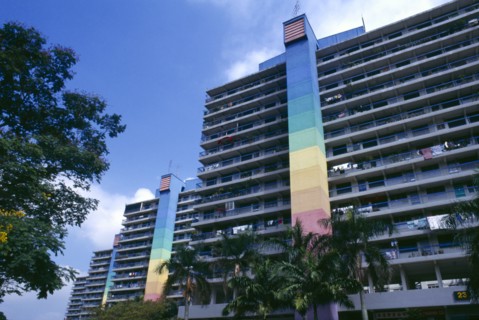 SINGAPORE, Outram Park , Housing Development Board goverment apartments.