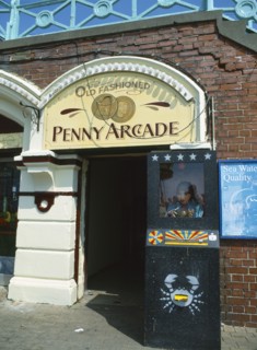 ENGLAND, East Sussex , Brighton, Old Penny Arcade on Promenade