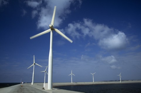 HOLLAND, Environment, Wind Power, Wind power turbines.