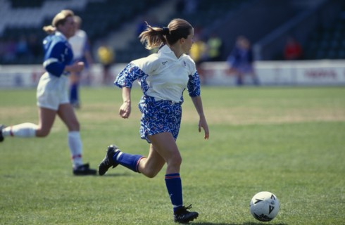 10067475 SPORT  Ball Games Football Women s soccer.  Player in England v Iceland game at European championships.