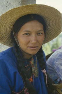 CHINA, Yunnan, Stone Forest, "Sani girl, head and shoulders portrait."
