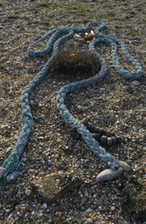 ENGLAND, Kent, Dungeness, Derek Jarmans garden.  Rope sculpture of Venus.