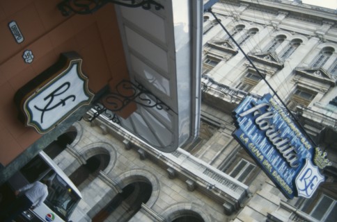 CUBA, Havana Province, Havana, "Sign outside the Floridita bar and restaurant, the home of the