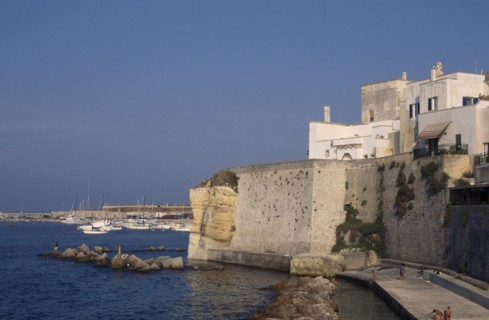 ITALY, Puglia, Lecce Provnce, "Otranto, harbour and town walls."