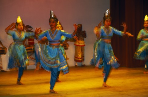 SRI LANKA, Kandy Dancers, Women in full costume performing