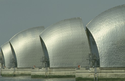 ENGLAND, London, Thames Flood Barrier