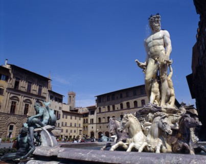 ITALY, TUSCANY Florence, " TUSCANY Florence    (7x6) Piazza della Signoria, Neptune Fountain,