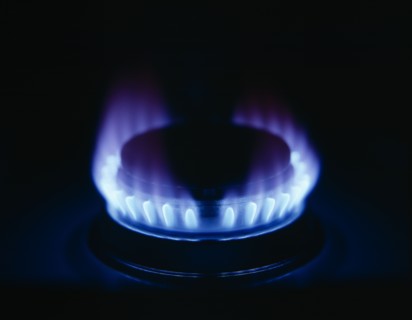 FOOD, Cooking, Blue flame on gas cooker ring