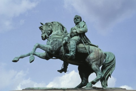 FRANCE, Normandy, Seine Maritime, "Rouen, equestrian statue of Napoleon."