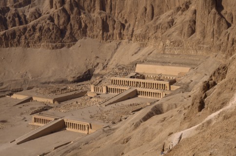 EGYPT, Luxor, Dier el-Bahri, Thebes. The Mortuary Temple of Hatshepsut