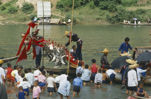 CHINA, Guizhou Province, Festival, Dragon boat festival near Kaili.